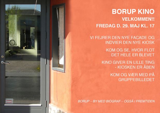 Foreningen bag Borup Kino inviterer til �bning af den renoverende kiosk